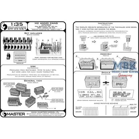 M2 ammunition cans Browning M2 .50 cal (opened)