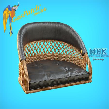 British Wicker Seat Perforated Back - Short  1/16