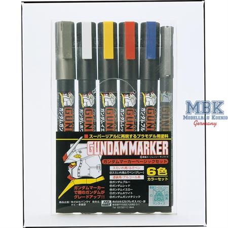 Gundam Marker Basic Color Set 6 Stifte