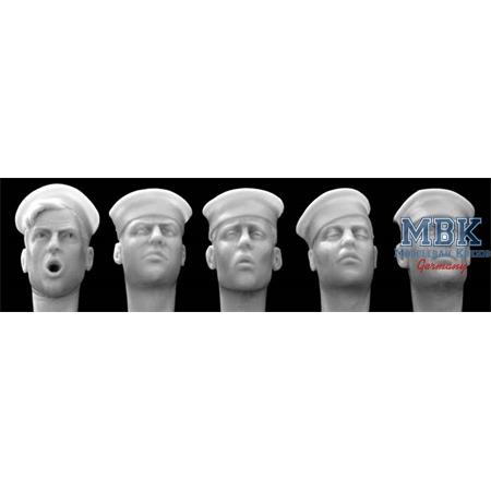 5 Heads with US Navy sailor hat
