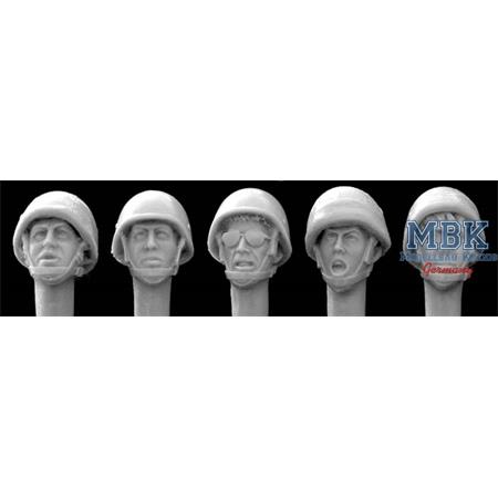5 Heads Israeli Infantry Helmets, 1980s