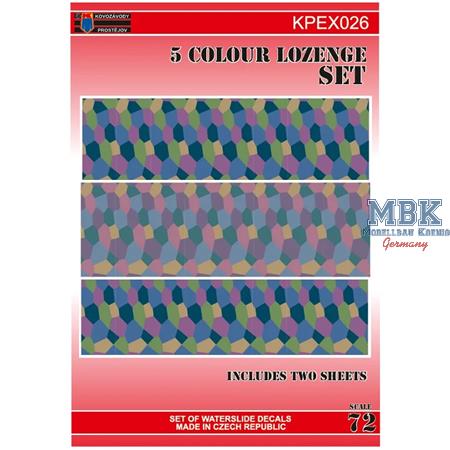 5 Colour Lozenge Set