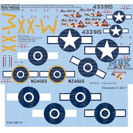 Consolidated OA-10A Catalina 'Miss Pick Up' Decals