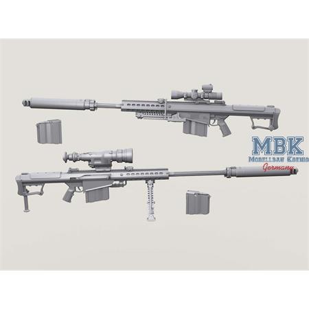 Barrett M107 Sniper Rifle w/QDL Suppressor set