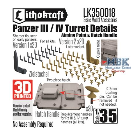 Panzer III/IV Turret Details: Zielstachel & Hatch