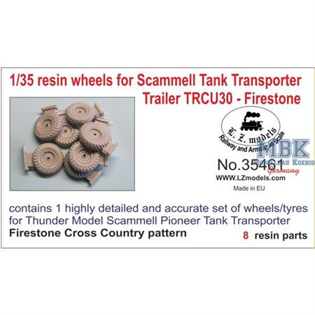 Resin wheels for Scammell Pioneer Trailer