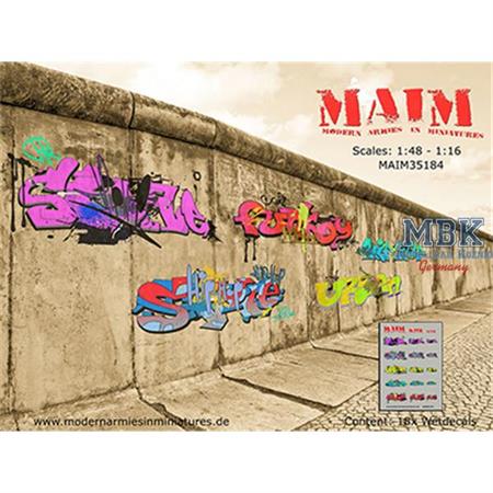 Urban Graffiti Decals - Set No. 7 / 1:48 - 1:16