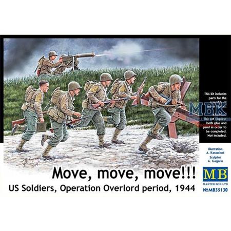 Move, move, move!!! US Soldiers Operation Overlord