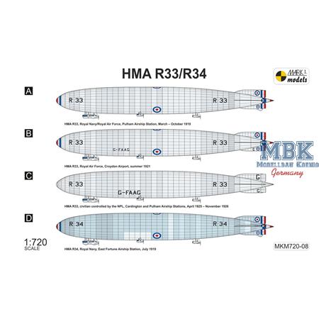 HMA R33/R34 ‘Transatlantic Flyer’  1:720