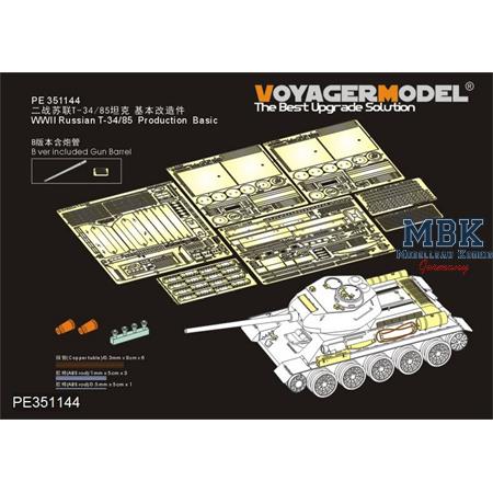 T-34/85 Production Basic+ Gun Barrel (Zvezda 3687)