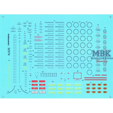 Consolidated B-24D/B-24J Liberator Stencils