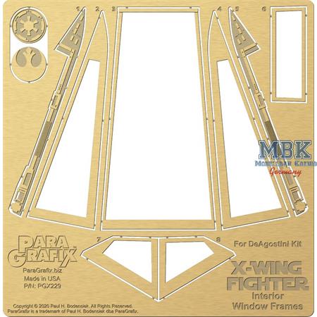 X-Wing Canopy Frames for DeAgostini Kit

 1/72