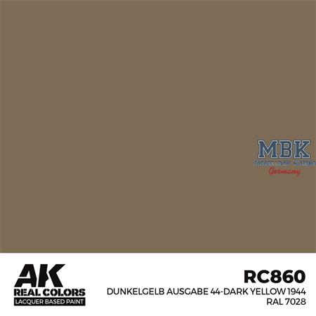 REAL COLORS: Dunkelgelb Ausgabe 44 RAL 7028 17 ml