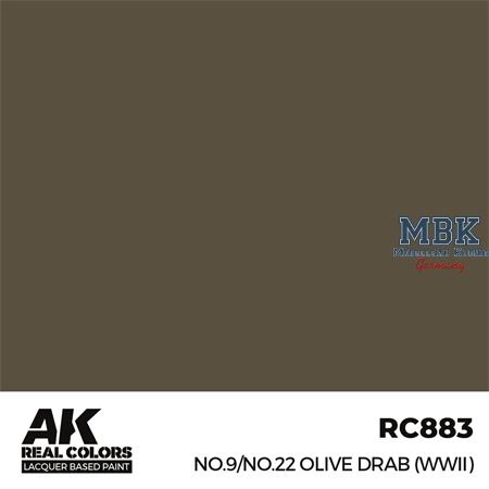 REAL COLORS: No.9/ No.22 Olive Drab (WWII) 17 ml