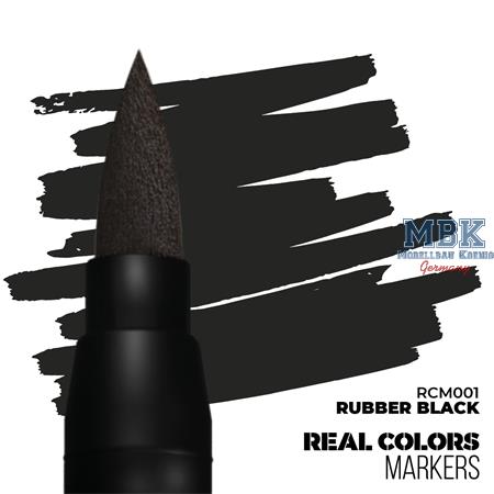 REAL COLORS MARKERS: Rubber Black