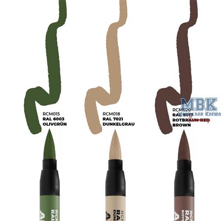 REAL COLORS MARKERS SET: Late German Camo Colors