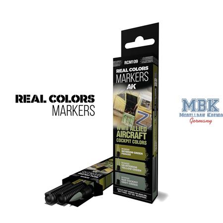 REAL COLORS MARKERS SET: WWII Allied Cockpit Color