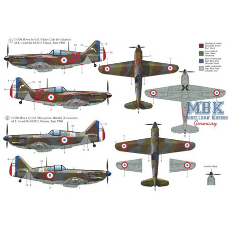 Dewoitine D.520 Decals France LIMITED EDITION