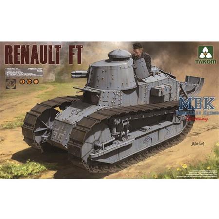 French Light Tank Renault FT-17 3 in 1 (1:16)