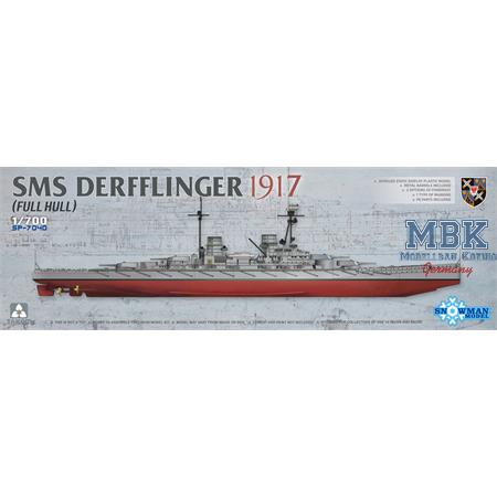 SMS DERFFLINGER 1917 (Full Hull) w metal barrels