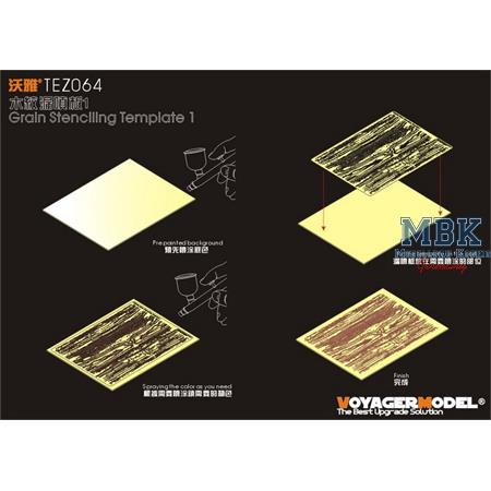 Grain Stenciling Template 1 (Holzmaserung)