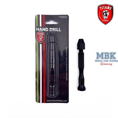 Precision mini hand drill with non-slip handle