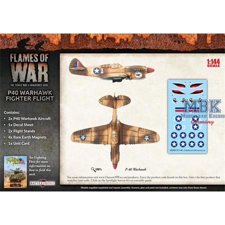 Flames Of War: P-40 Warhawk Fighter Flight
