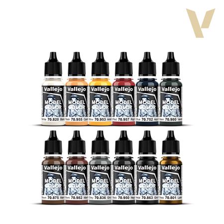 Model Color: Starter Set (12 + Figure + Brush)