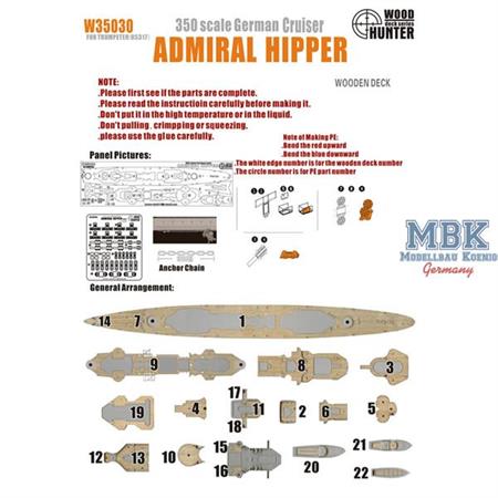 WWII German Cruiser Admiral Hipper Heavy 1941