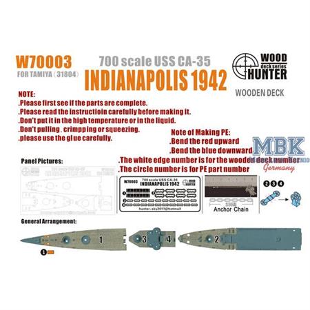 WWII  USS Indianapolis CA-35 1942