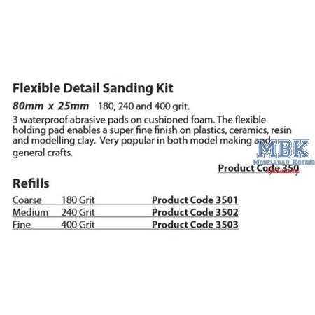 Flexible Detail Sanding Kit (Coarse 180 Grit)
