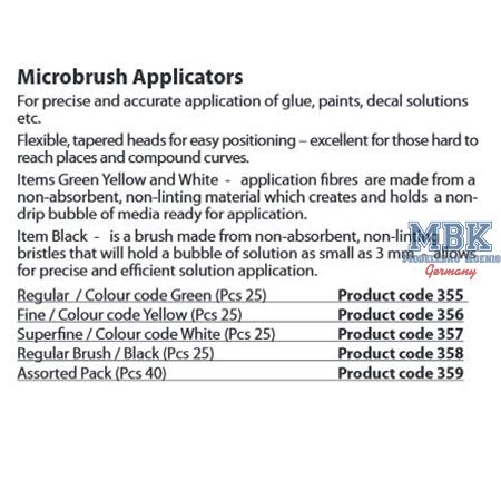 Microbrush Applicators Assorted Pack (Pcs 40)