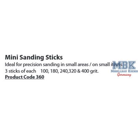 Mini Sanding Sticks 100, 180, 240, 320 & 400 grit