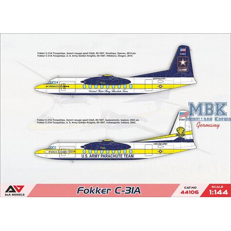 Fokker C-31A ("Golden Knights" parachute team)