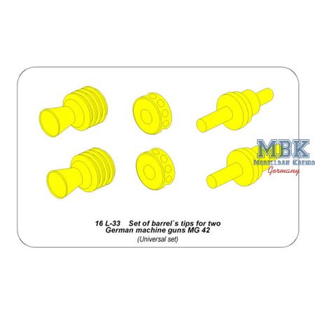 Set of barrel's tip for 2 German machine guns MG42