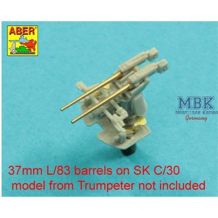 Set of 37mm L/83 barrels SKC C/30 German (16pcs)