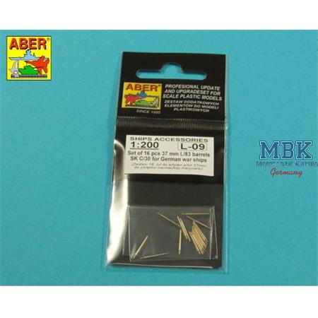 Set of 37mm L/83 barrels SKC C/30 German (16pcs)