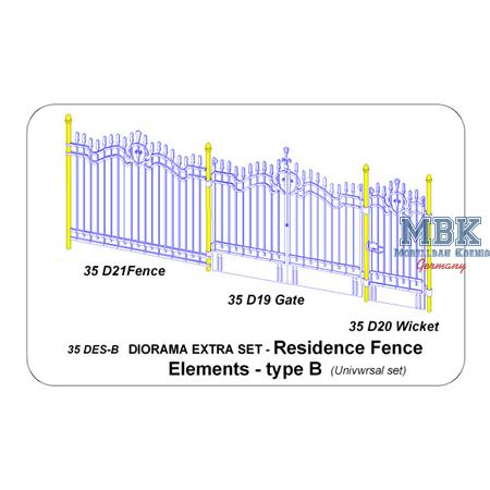Residence Fence Elements-Metallzaunelemente Type B