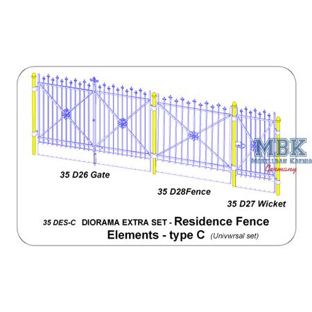 Residence Fence Elements-Metallzaunelemente Type C