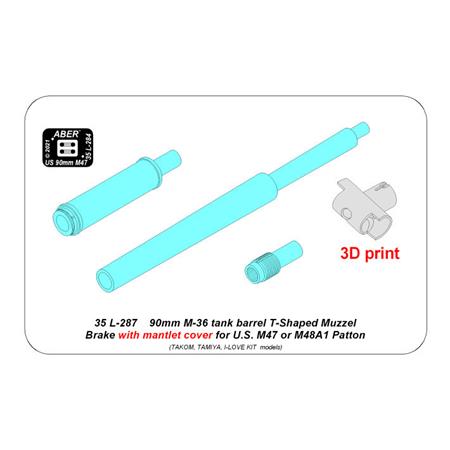 90mm barrel T-Shaped Muzzel Brake for M47 or M48A1