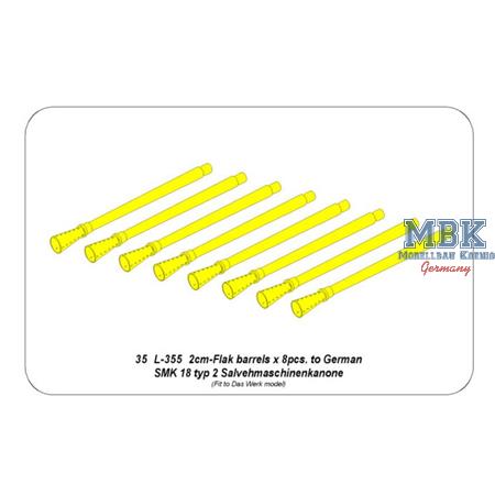 2 cm 8x BARRELS SMK 18 TYP 2 Salvenmachinenkanone