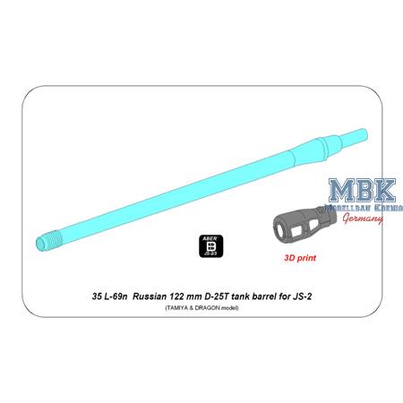 Soviet 122 mm D-25T tank barrel for IS-2