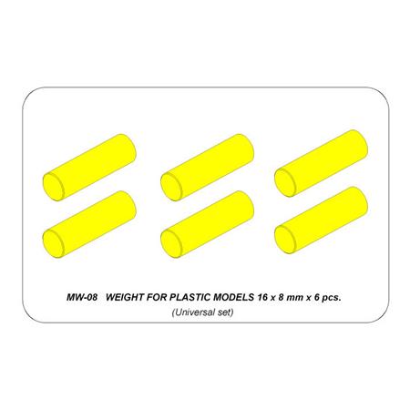 Weight for Plastic models 16 x 8 mm - 6 pcs.