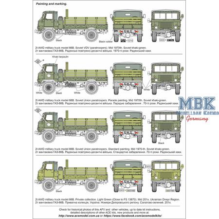 Soviet 4x4 2t truck for airborne forces GAZ-66