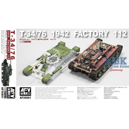 T-34/76 1942 Factory 112 Full Interior Kit