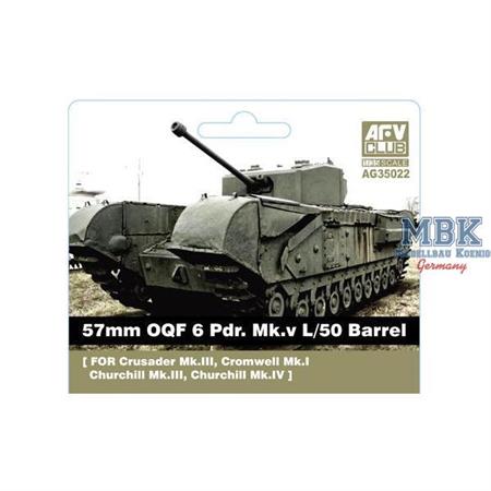 57mm OQF 6 Pdr. Mk.v L/50 Barrel