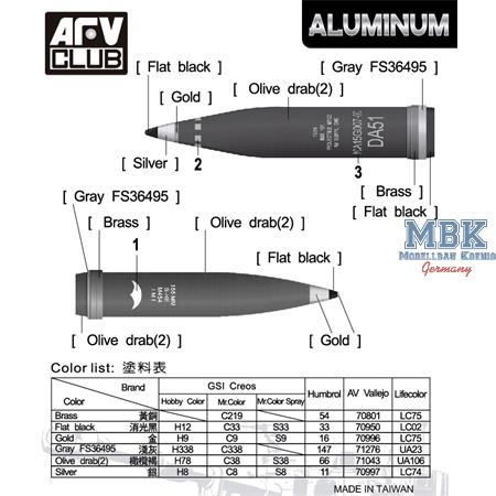 Aluminium 155mm Artillery Shell M982-I "Excalibur"