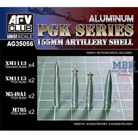 Aluminium PGK Series 155mm Artillery Shell