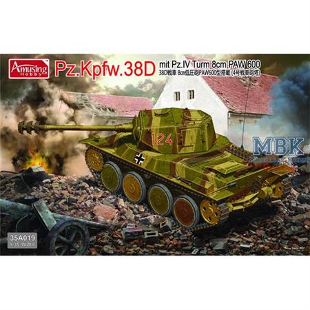 Panzer 38D mit Pz.IV Turm und 8cm PAW600