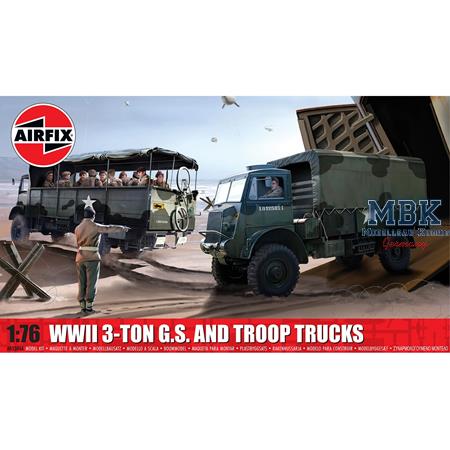 WWII 3-Ton G.S. amd Troop Trucks 1:76
